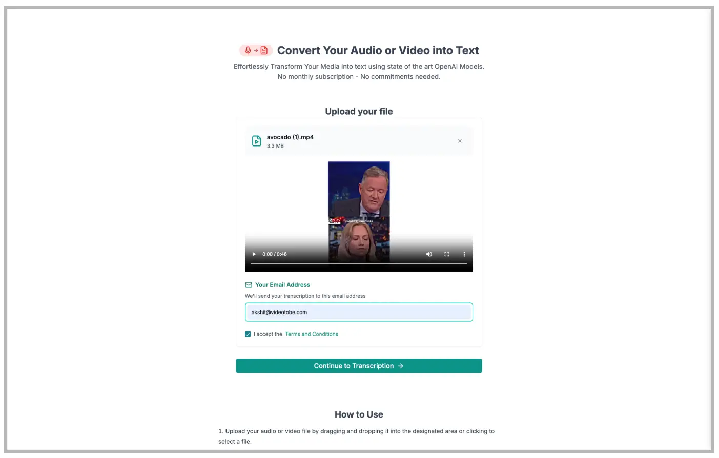 Upload Video